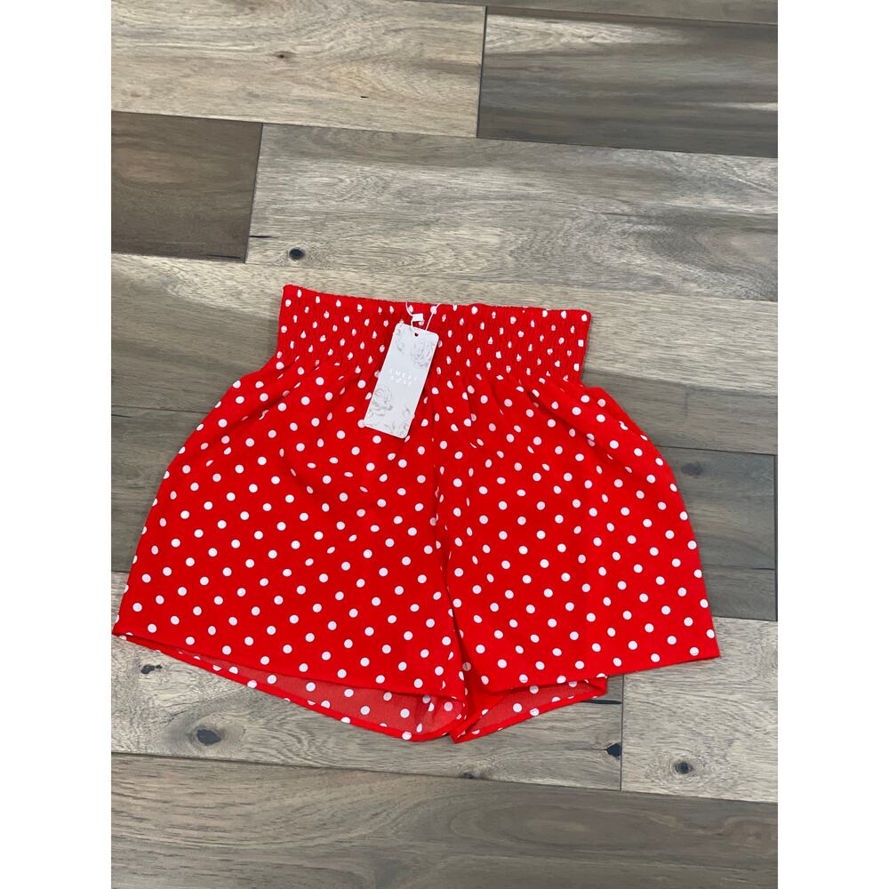 Emery Rose Red & White Polka Dot Culotte Shorts – Size M (NWT)